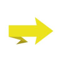 Yellow arrow pointing to the right vector