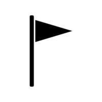 A black and white flag icon on a white background vector