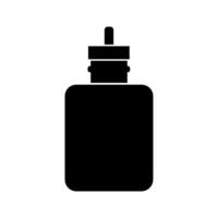 A black and white bottle with a cap on it vector
