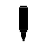 A black and white pen icon on a white background vector