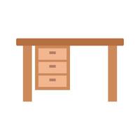 A desk with drawers and a drawer vector