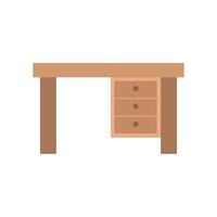 A desk with two drawers and a drawer vector