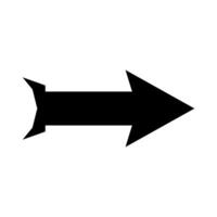 A black arrow pointing to the left on a white background vector
