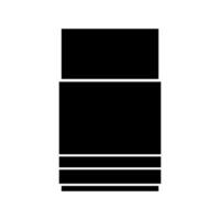 A black and white icon of a bottle vector