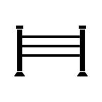 A black and white illustration of a fence vector