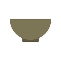 A bowl is shown in a flat design vector
