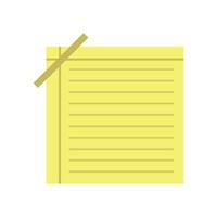 Yellow note pad with pencil on top of it vector