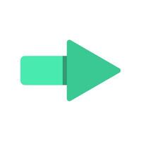 A green arrow pointing in the direction of the arrow vector