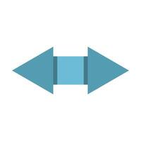Two arrows pointing in opposite directions on a white background vector