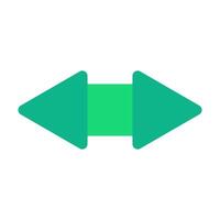 A green arrow pointing to the left vector