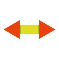 An arrow pointing to the right and left vector