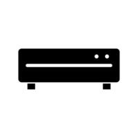 A black and white icon of a microwave oven vector
