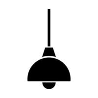 A black and white illustration of a lamp vector