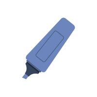A blue pen with a black cap on it vector