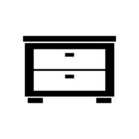 Bedside table icon vector