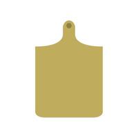 A golden square shaped cutting board on a white background vector