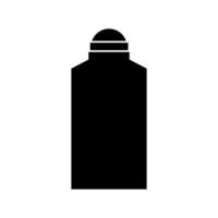 A black and white silhouette of a bottle of spray vector