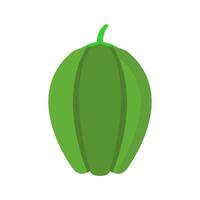 Green fruit on white background vector