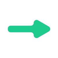 A green arrow pointing in the direction of the arrow vector