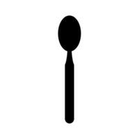 A spoon is shown in black on a white background vector