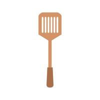 A wooden spatula on a white background vector