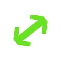 A green arrow pointing in the direction of an arrow vector