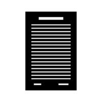 A black and white icon of a computer screen vector