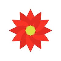 Red flower icon illustration vector