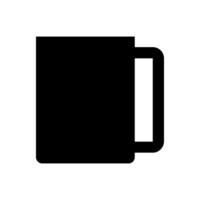 A black and white mug icon on a white background vector