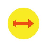 A yellow circle with an arrow pointing to the right vector