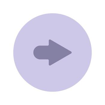 un púrpura botón con un flecha señalando a el izquierda vector