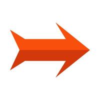 An orange arrow pointing to the right vector