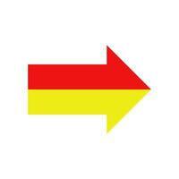A red and yellow arrow pointing to the right vector