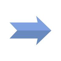 Blue arrow pointing left direction icon illustration vector