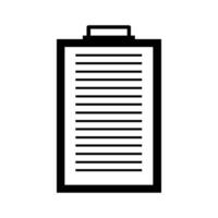 A clipboard with a line on it vector