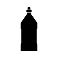 A bottle of liquid is shown on a white background vector