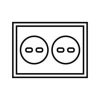 Two sockets in a square frame with two faces vector