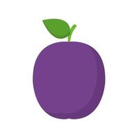 An apple with a green leaf on it vector