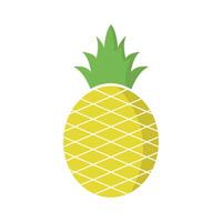 A pineapple is shown on a white background vector