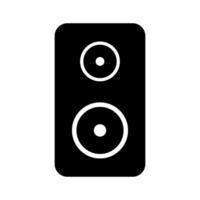 A black speaker icon on a white background vector