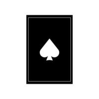 A black and white card with a spade symbol vector