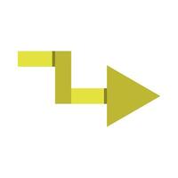 A yellow arrow pointing to the right vector