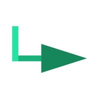 A green arrow pointing to the left vector
