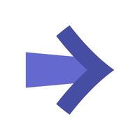A blue arrow pointing down on a white background vector