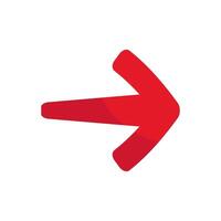 A red arrow pointing down on a white background vector