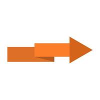 An orange arrow pointing to the right vector