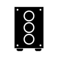 A black and white image of a speaker vector