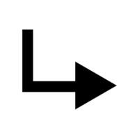 A black arrow pointing left on a white background vector