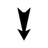 A black arrow pointing down on a white background vector