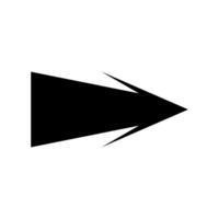 A black arrow pointing down on a white background vector